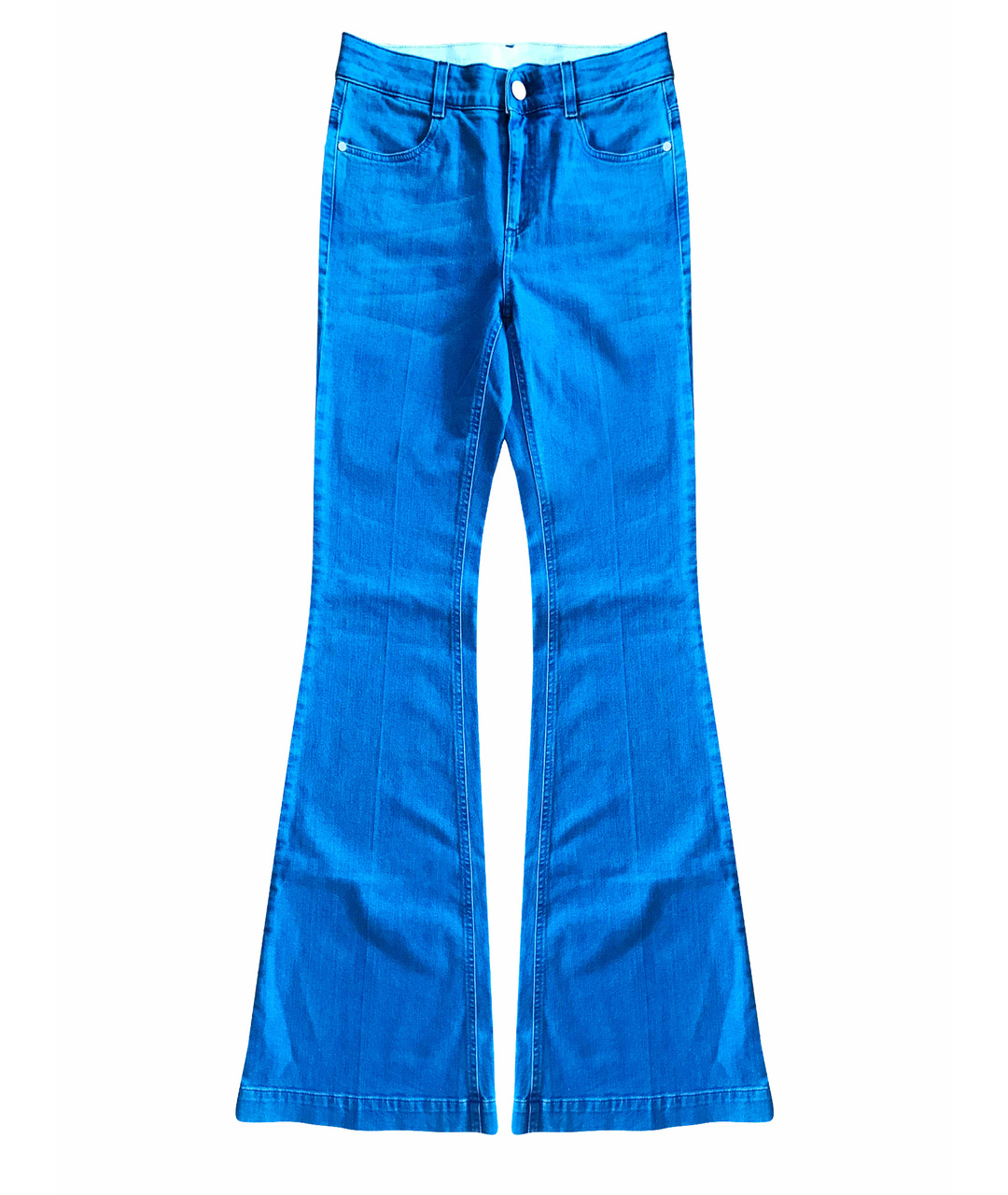 STELLA MCCARTNEY Голубые хлопковые джинсы клеш, фото 1