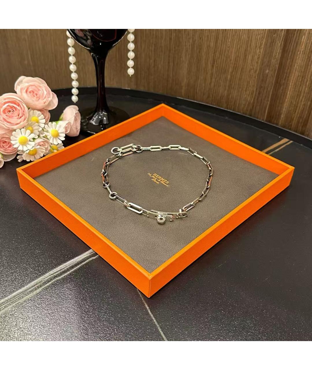 HERMES Серебряное серебряное колье, фото 3