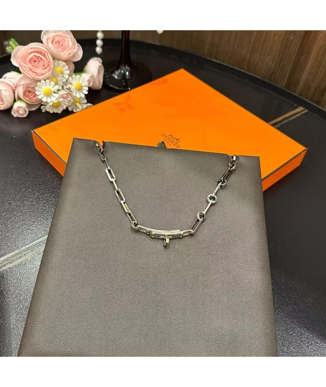 HERMES Серебряное серебряное колье, фото 4