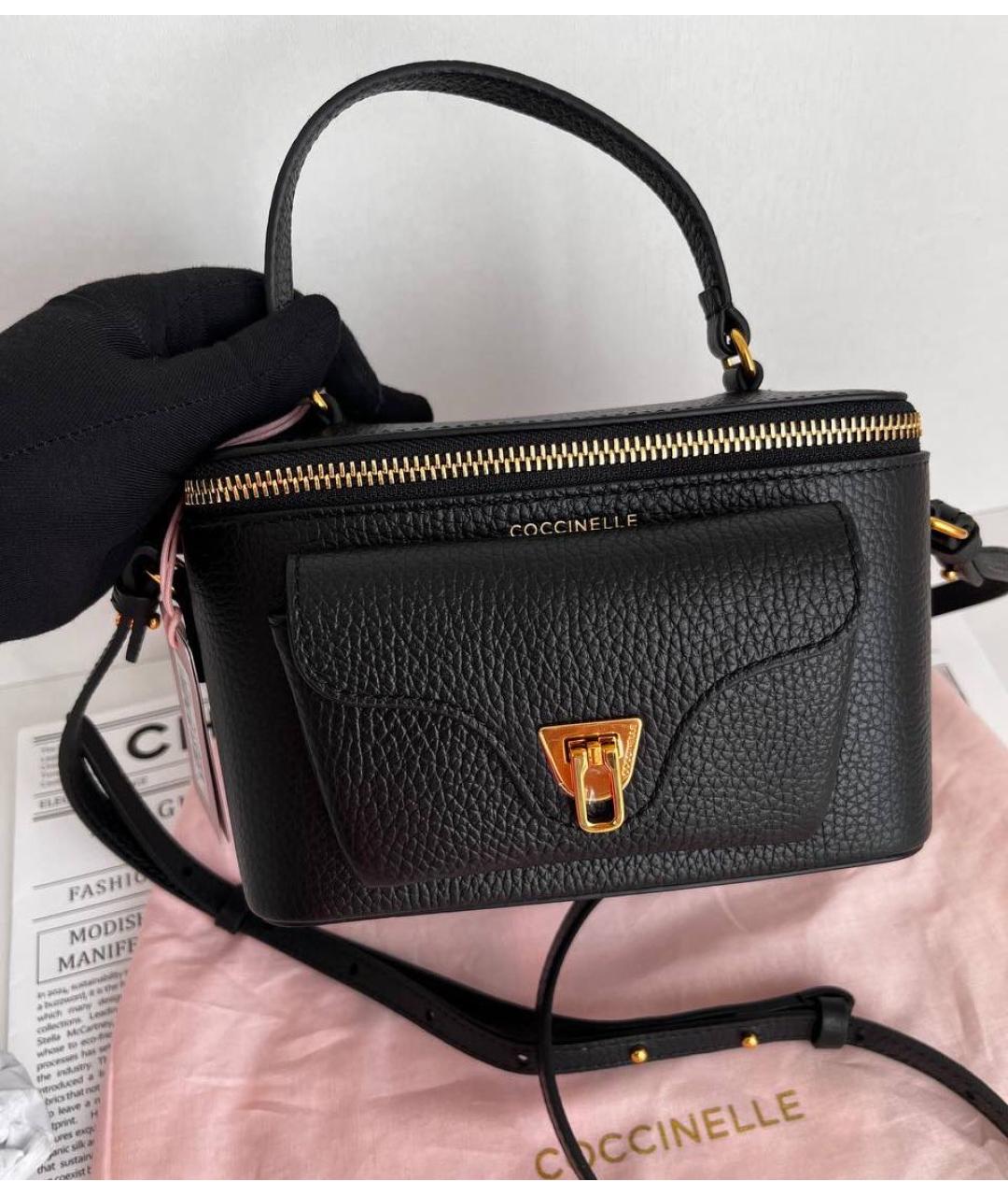 COCCINELLE Черная кожаная сумка через плечо, фото 2