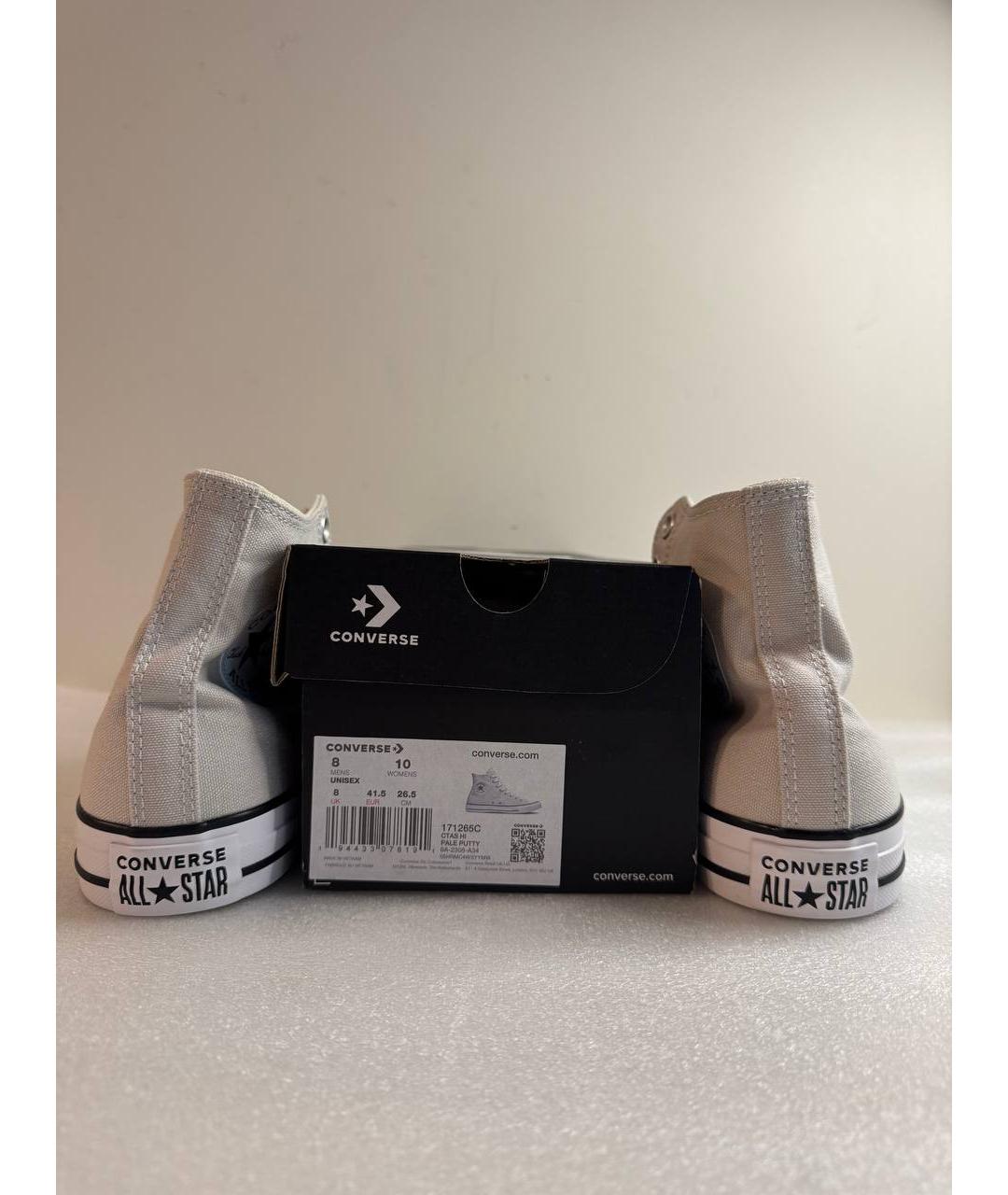 CONVERSE Белые текстильные кеды, фото 4