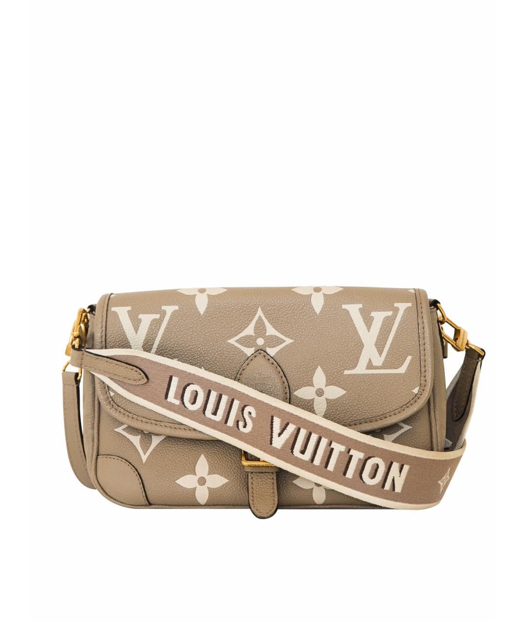 LOUIS VUITTON Бежевая кожаная сумка через плечо, фото 1