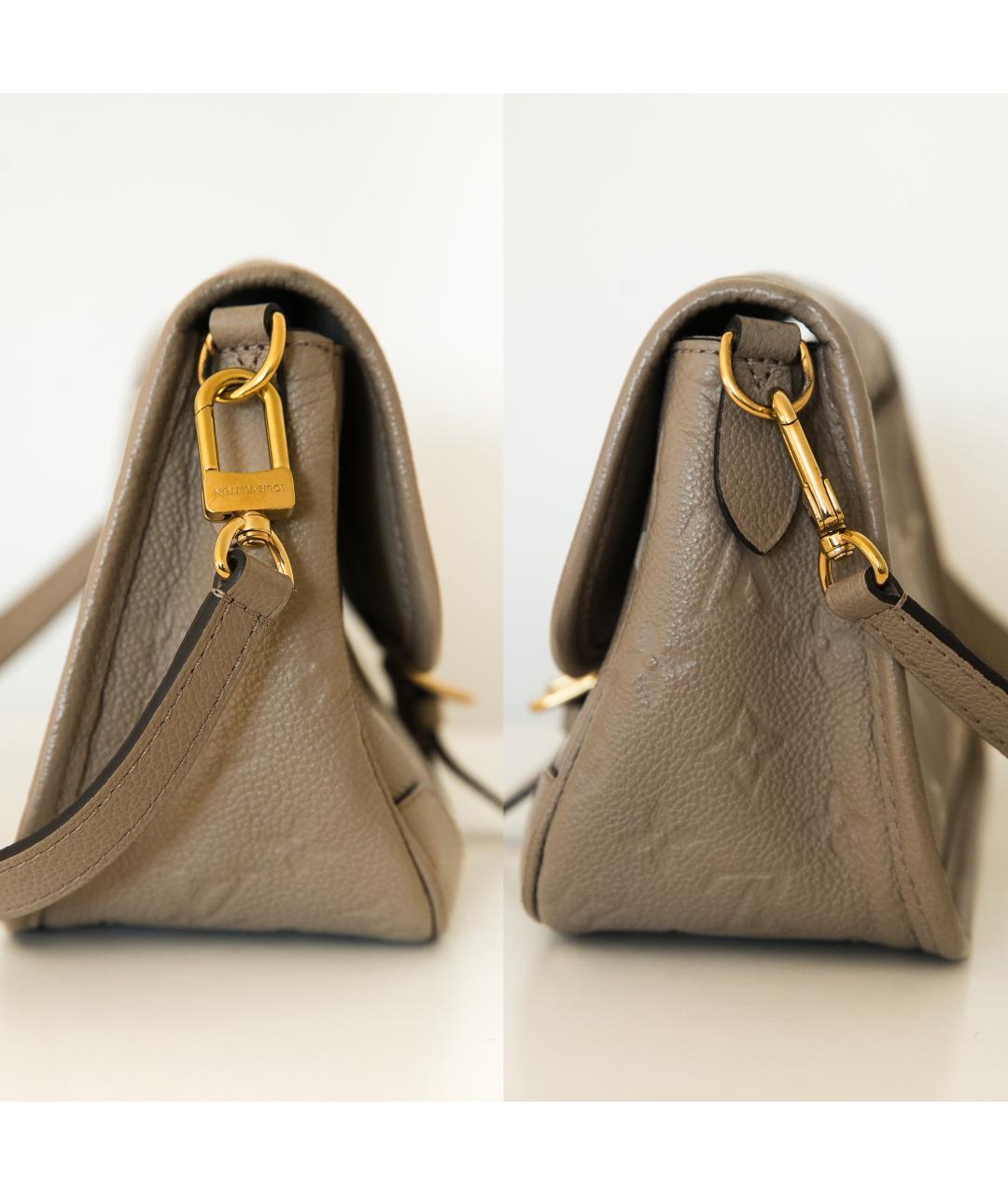 LOUIS VUITTON Бежевая кожаная сумка через плечо, фото 2