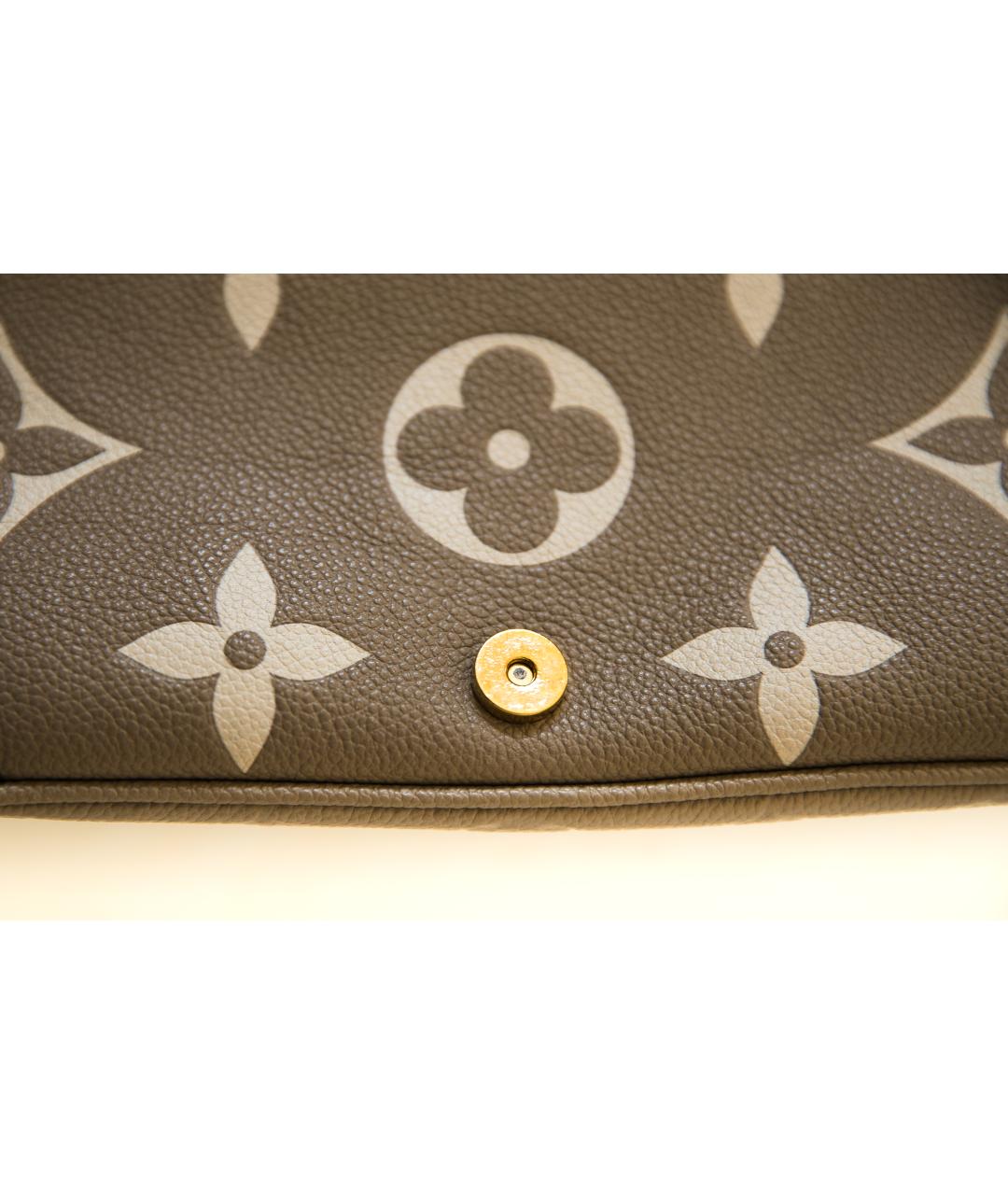 LOUIS VUITTON Бежевая кожаная сумка через плечо, фото 6