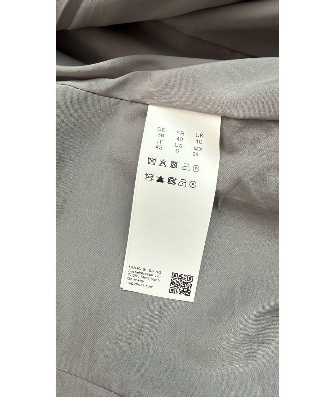 HUGO Серый шерстяной жакет/пиджак, фото 6