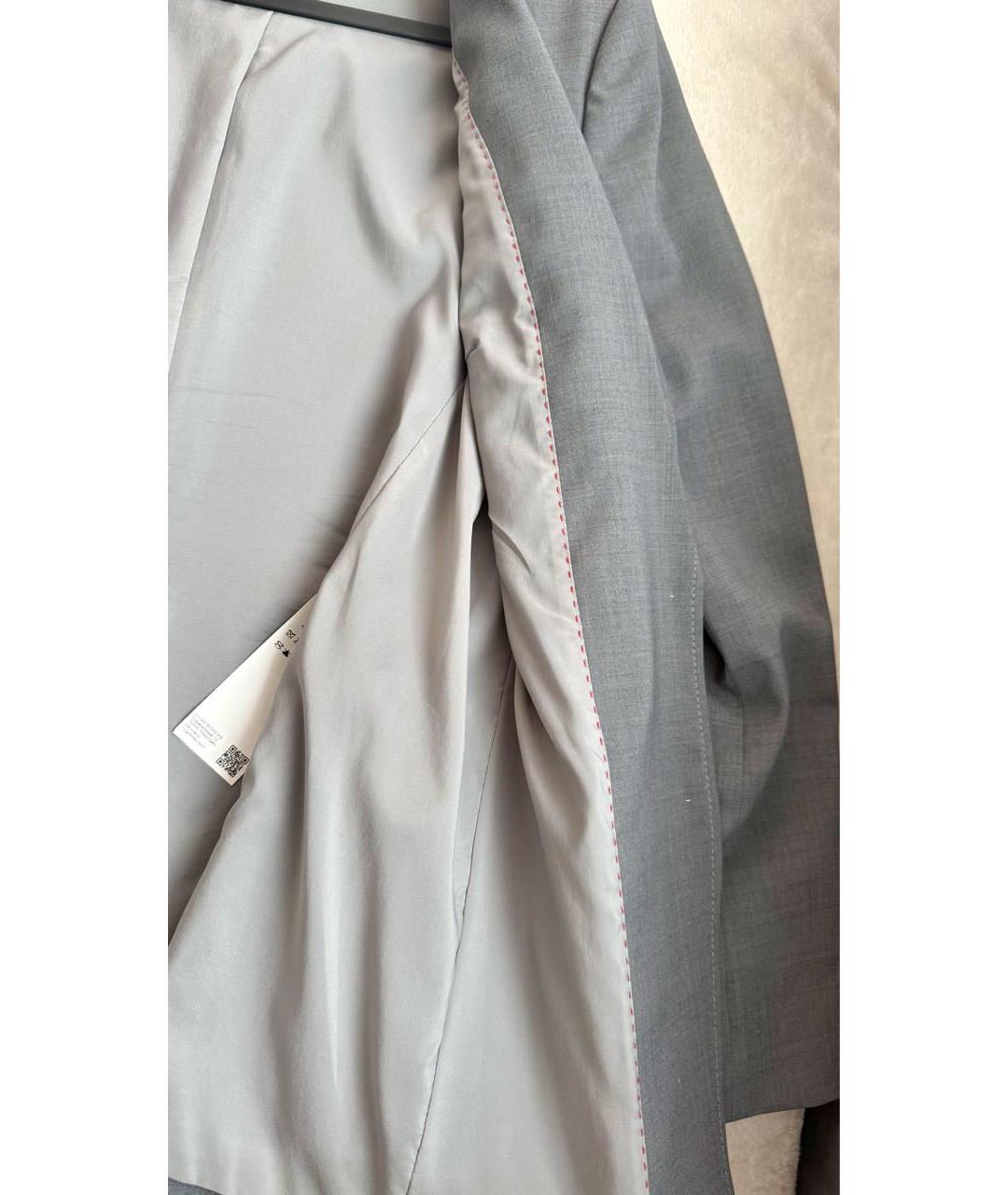 HUGO Серый шерстяной жакет/пиджак, фото 5