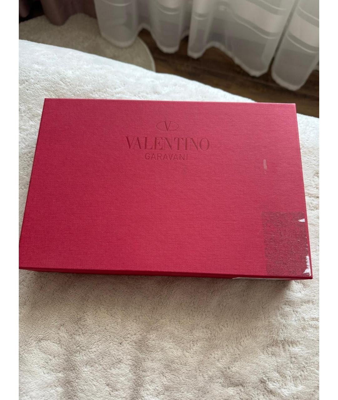 VALENTINO Черный кожаный кошелек, фото 6