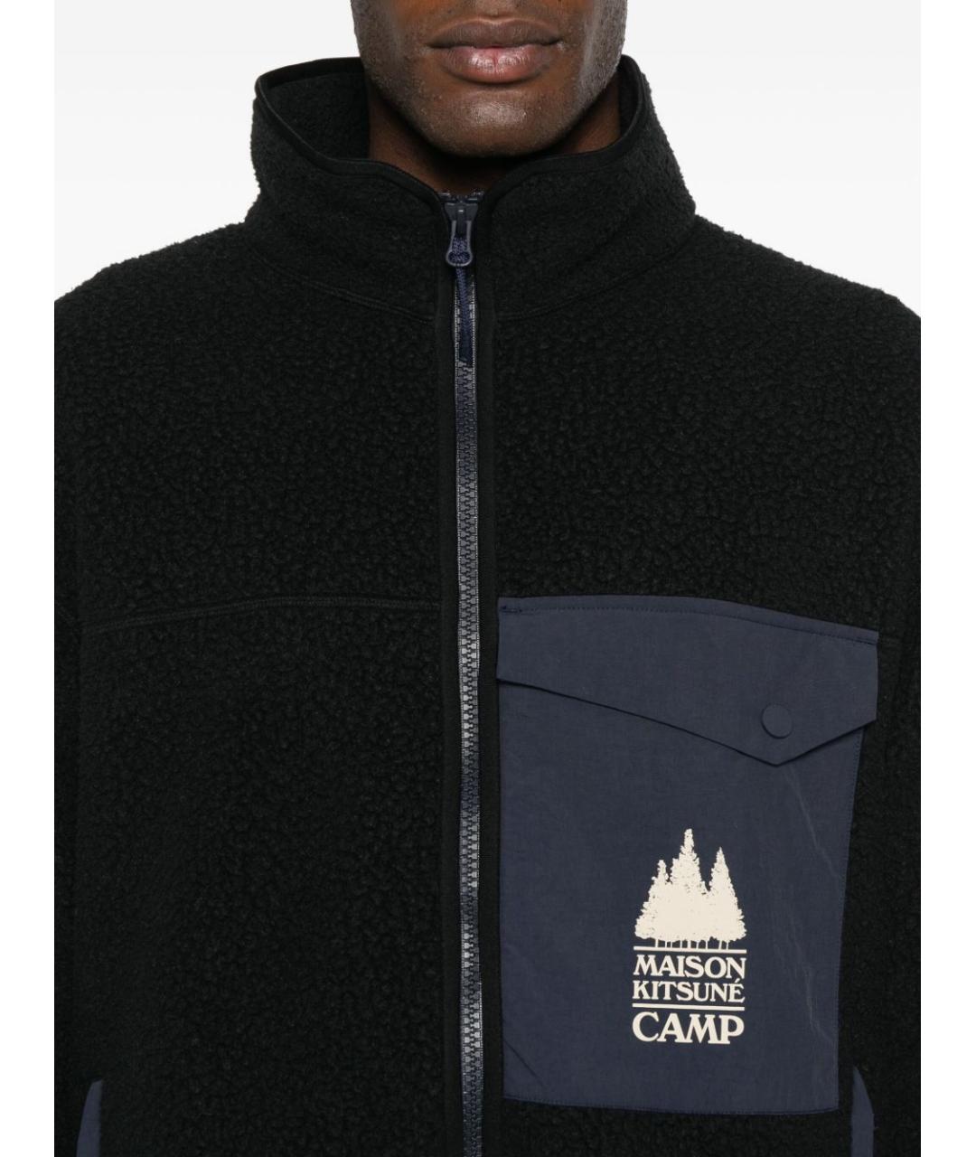 MAISON KITSUNE Черная полиэстеровая куртка, фото 3