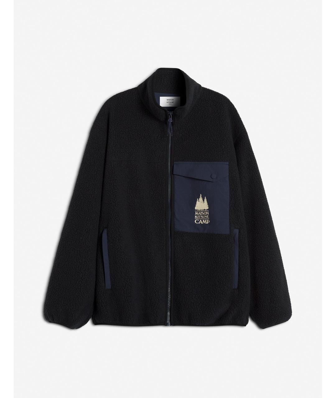 MAISON KITSUNE Черная полиэстеровая куртка, фото 1