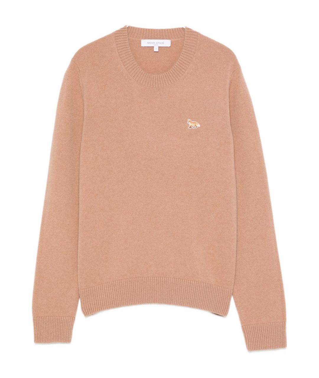 MAISON KITSUNE Бежевый шерстяной джемпер / свитер, фото 1