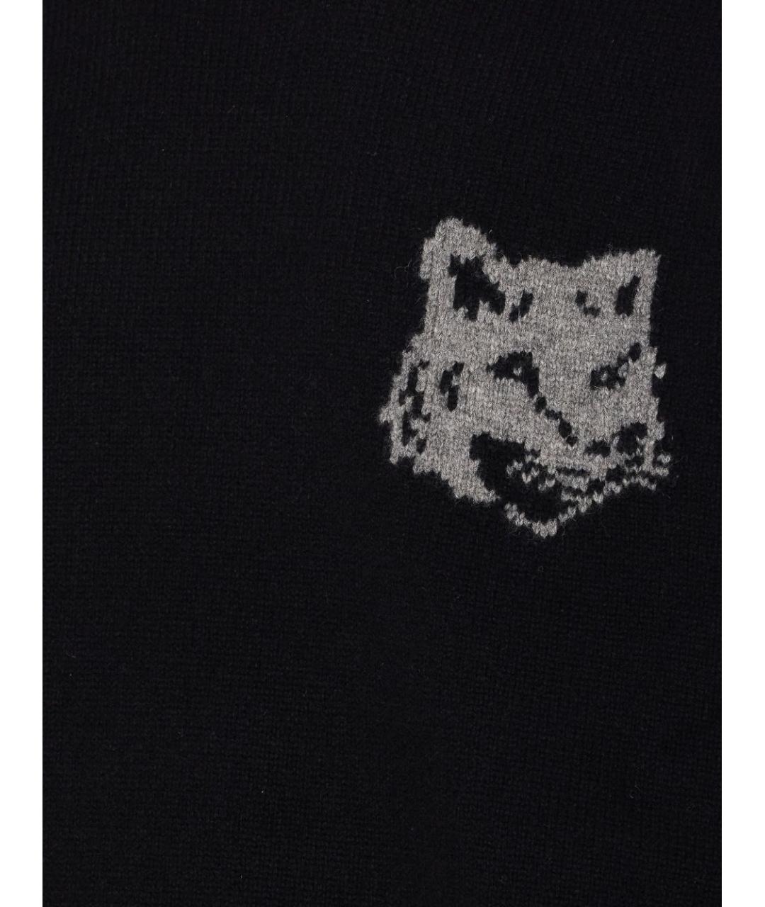 MAISON KITSUNE Черный шерстяной джемпер / свитер, фото 2