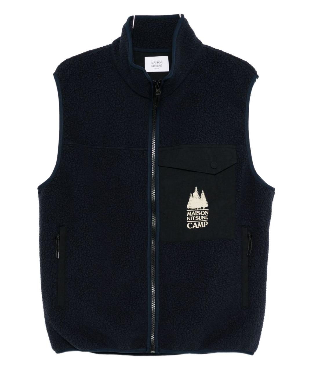 MAISON KITSUNE Темно-синий полиэстеровый жилет, фото 1