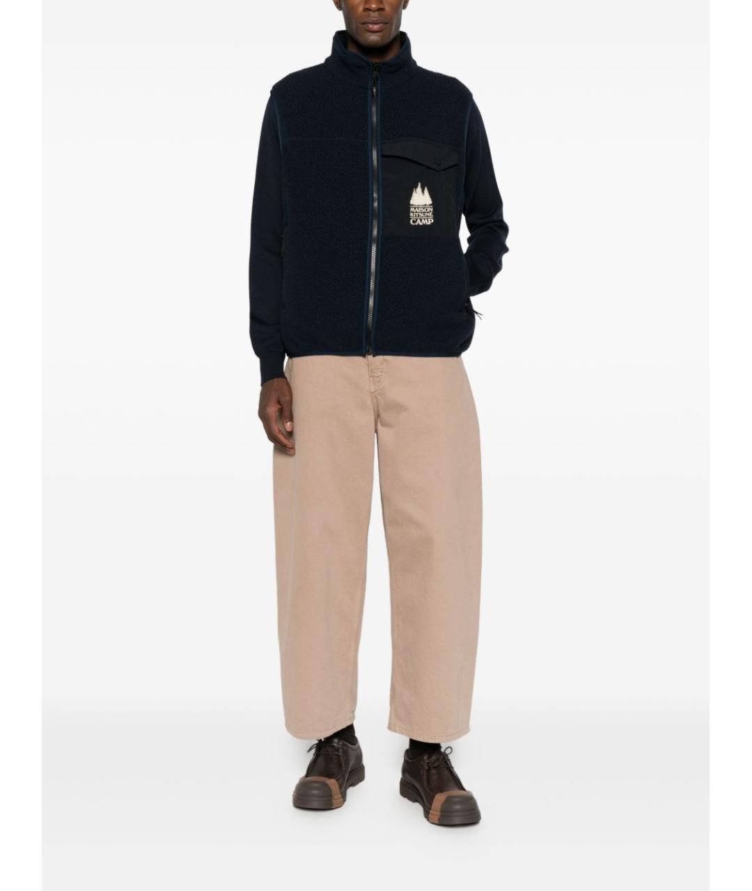 MAISON KITSUNE Темно-синий полиэстеровый жилет, фото 2