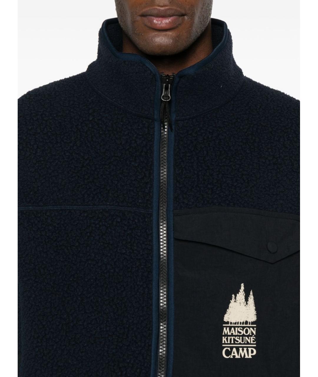 MAISON KITSUNE Темно-синий полиэстеровый жилет, фото 3