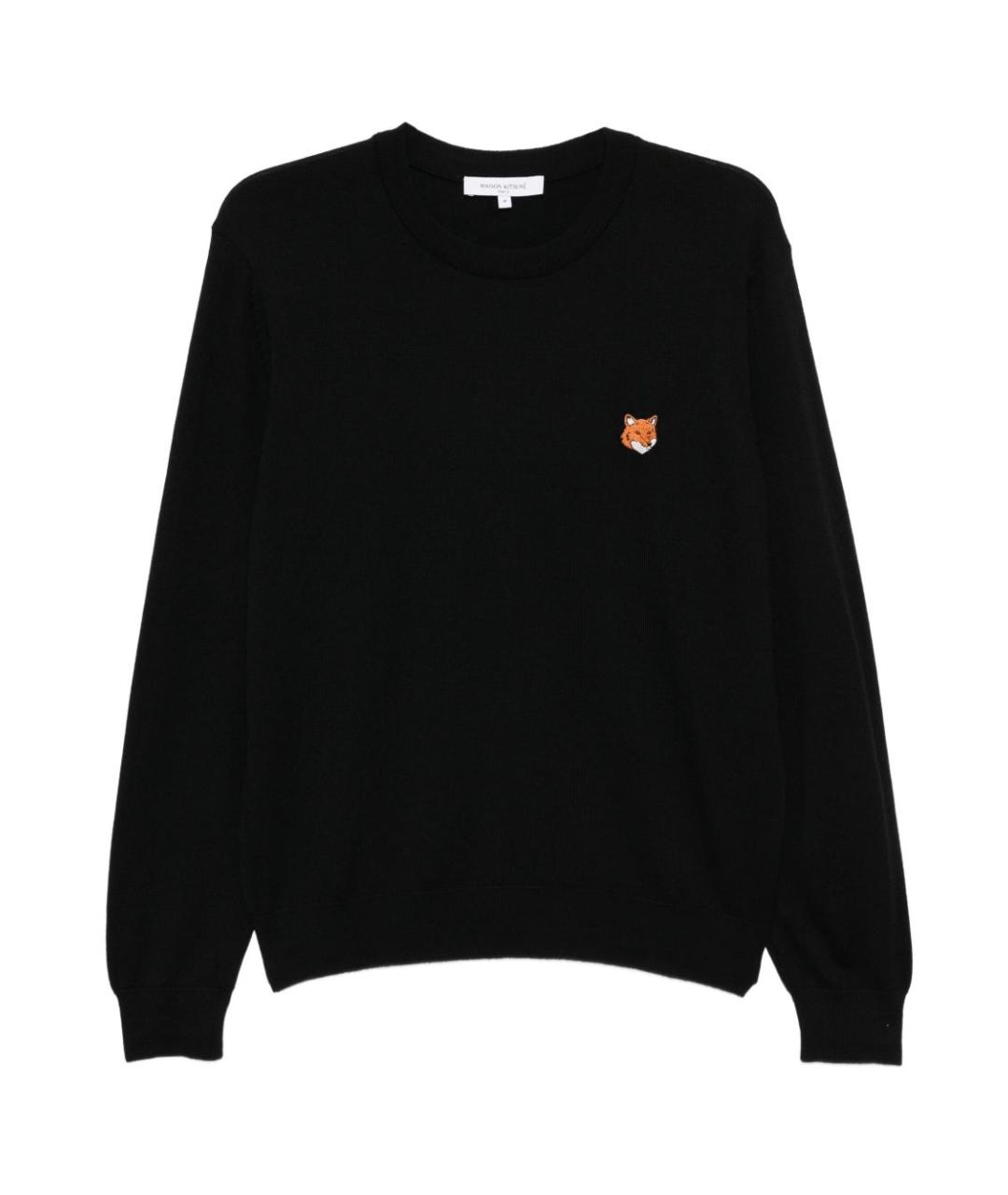 MAISON KITSUNE Черный шерстяной джемпер / свитер, фото 1