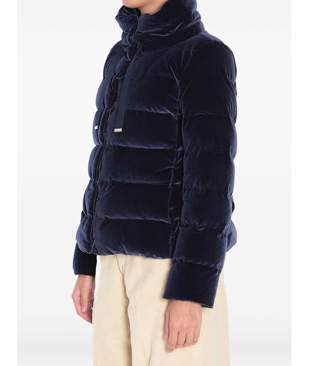 HERNO Синяя полиэстеровая куртка, фото 4