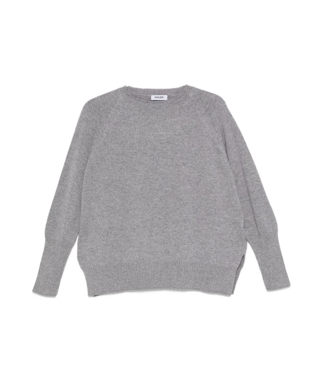 BASE Серый шерстяной джемпер / свитер, фото 1