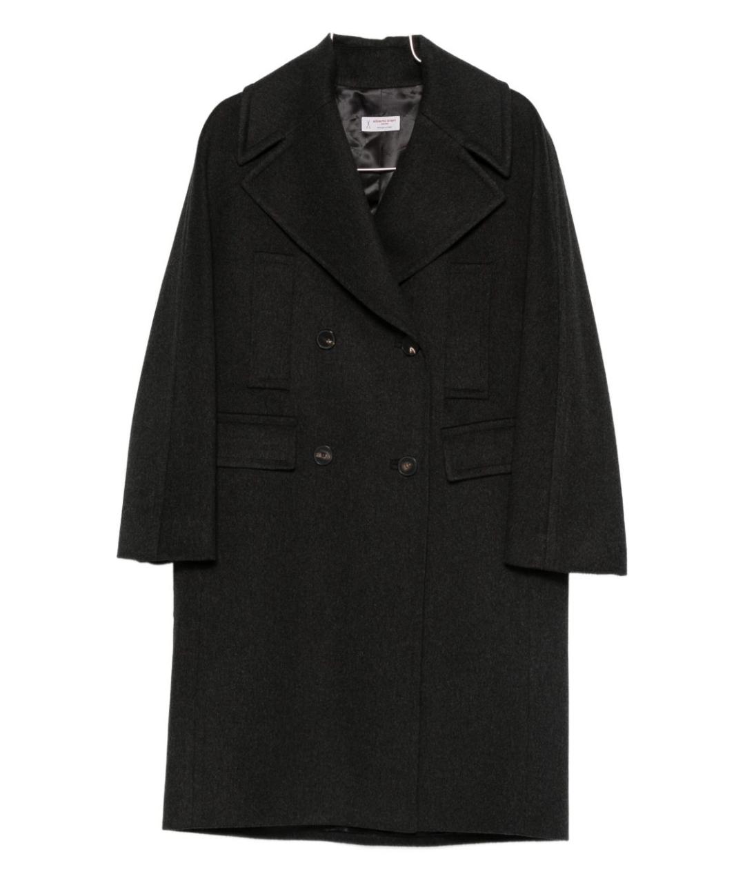 ALBERTO BIANI Черное шерстяное пальто, фото 1