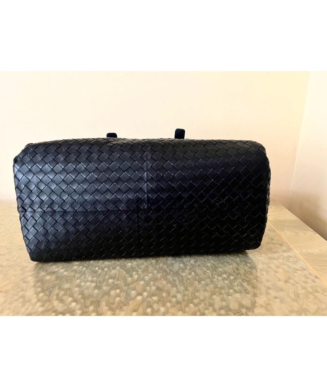 BOTTEGA VENETA Черная кожаная сумка с короткими ручками, фото 4