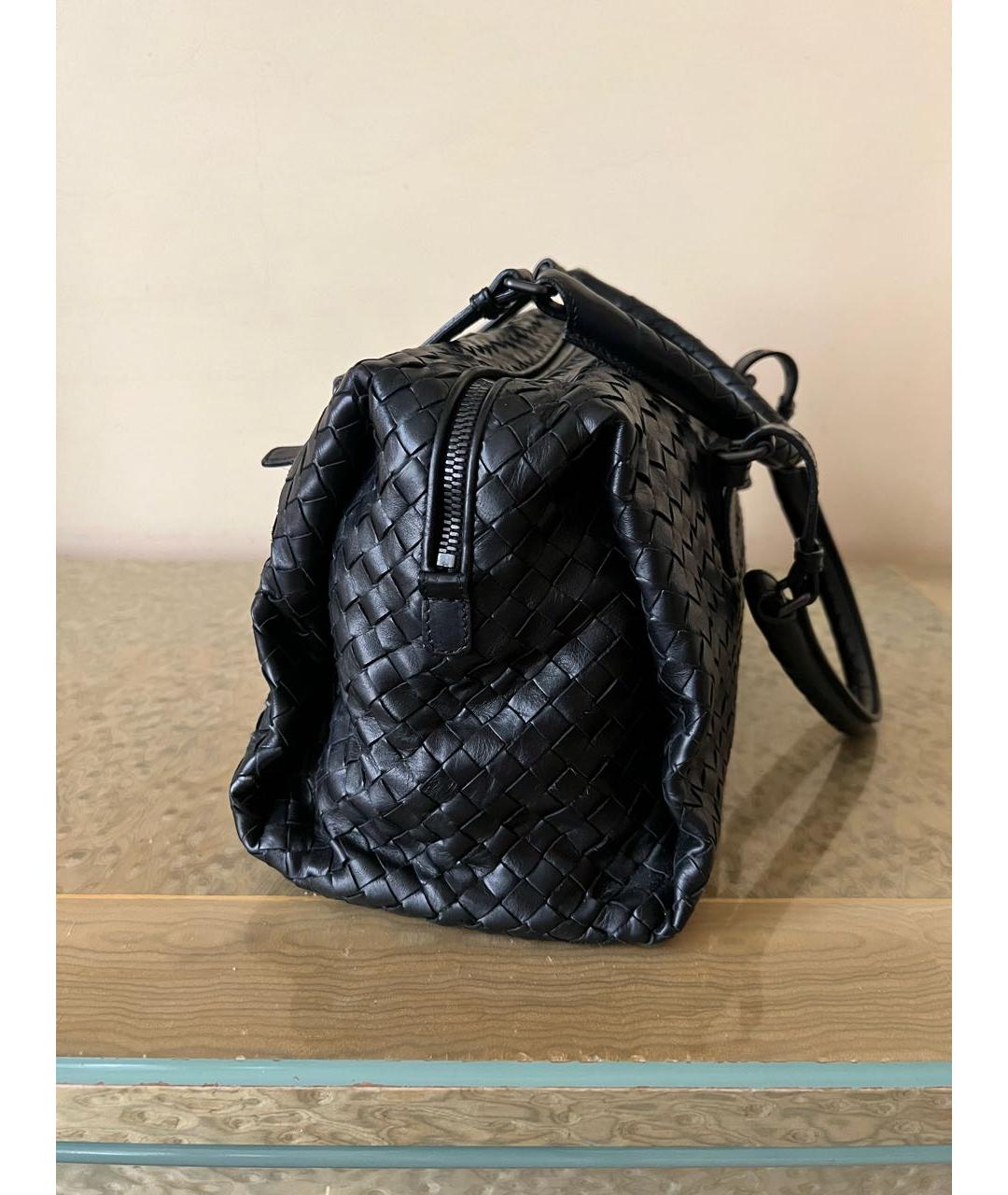 BOTTEGA VENETA Черная кожаная сумка с короткими ручками, фото 3
