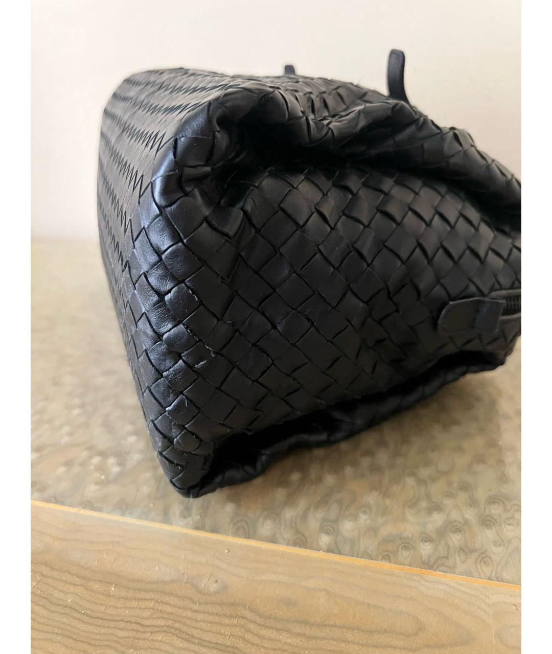 BOTTEGA VENETA Черная кожаная сумка с короткими ручками, фото 5