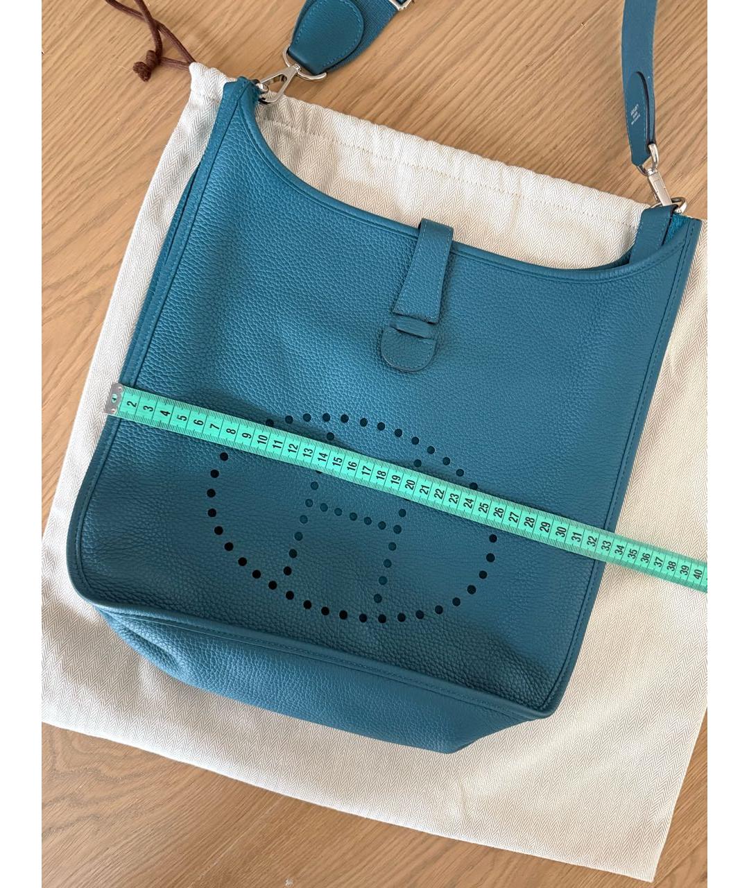 HERMES Синяя кожаная сумка через плечо, фото 6