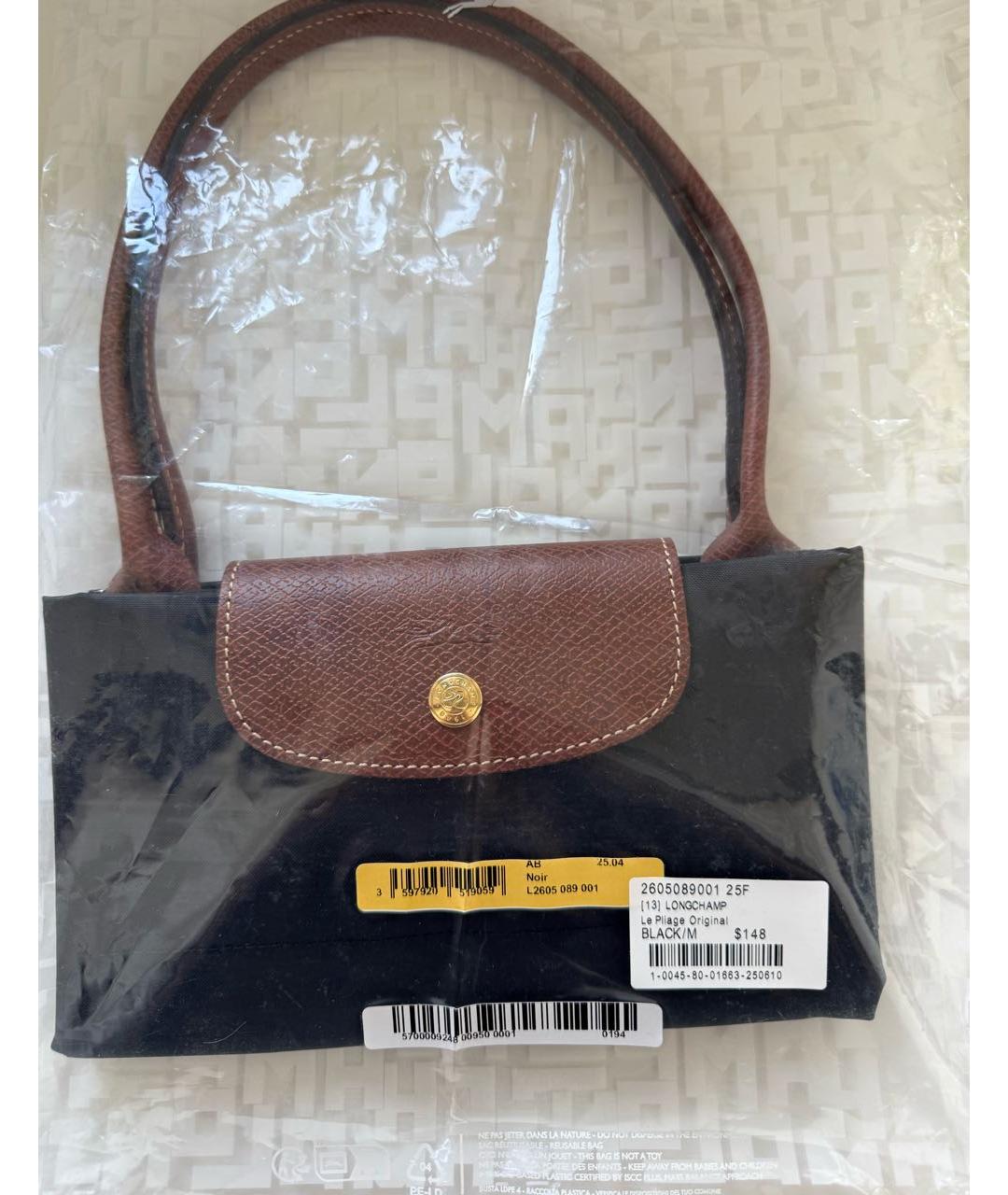 LONGCHAMP Черная сумка тоут, фото 6