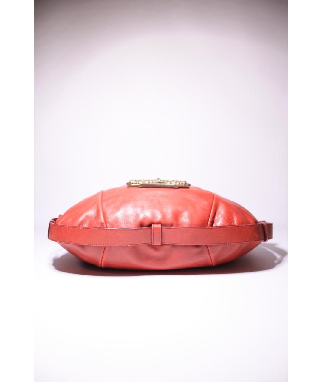 SAINT LAURENT Бордовая кожаная сумка с короткими ручками, фото 5