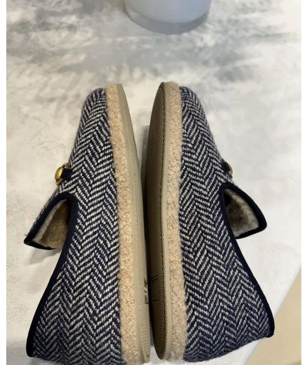 GUCCI Серые текстильные лоферы, фото 5