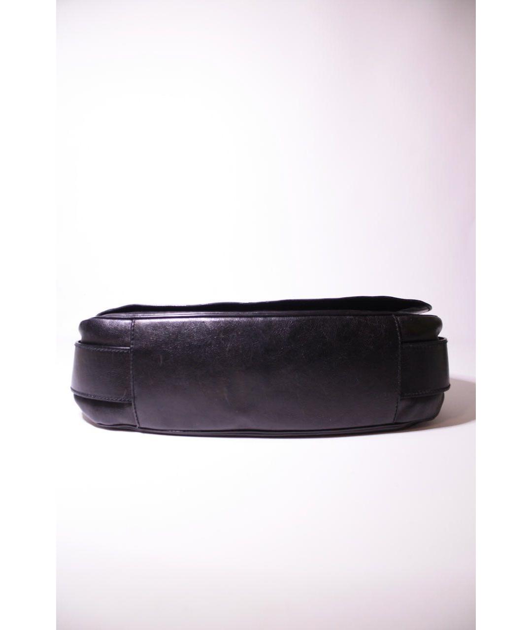 SAINT LAURENT Черная кожаная сумка тоут, фото 6