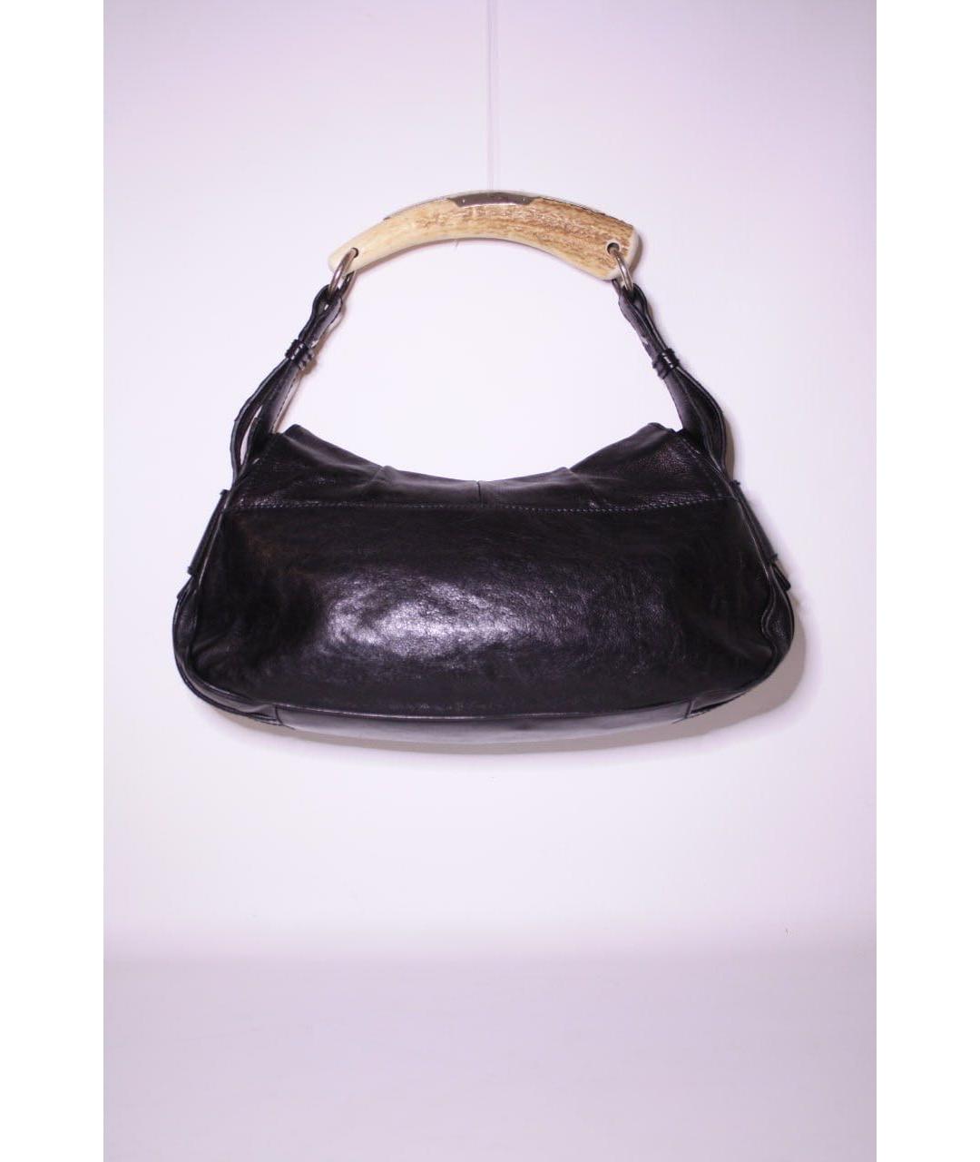 SAINT LAURENT Черная кожаная сумка тоут, фото 3