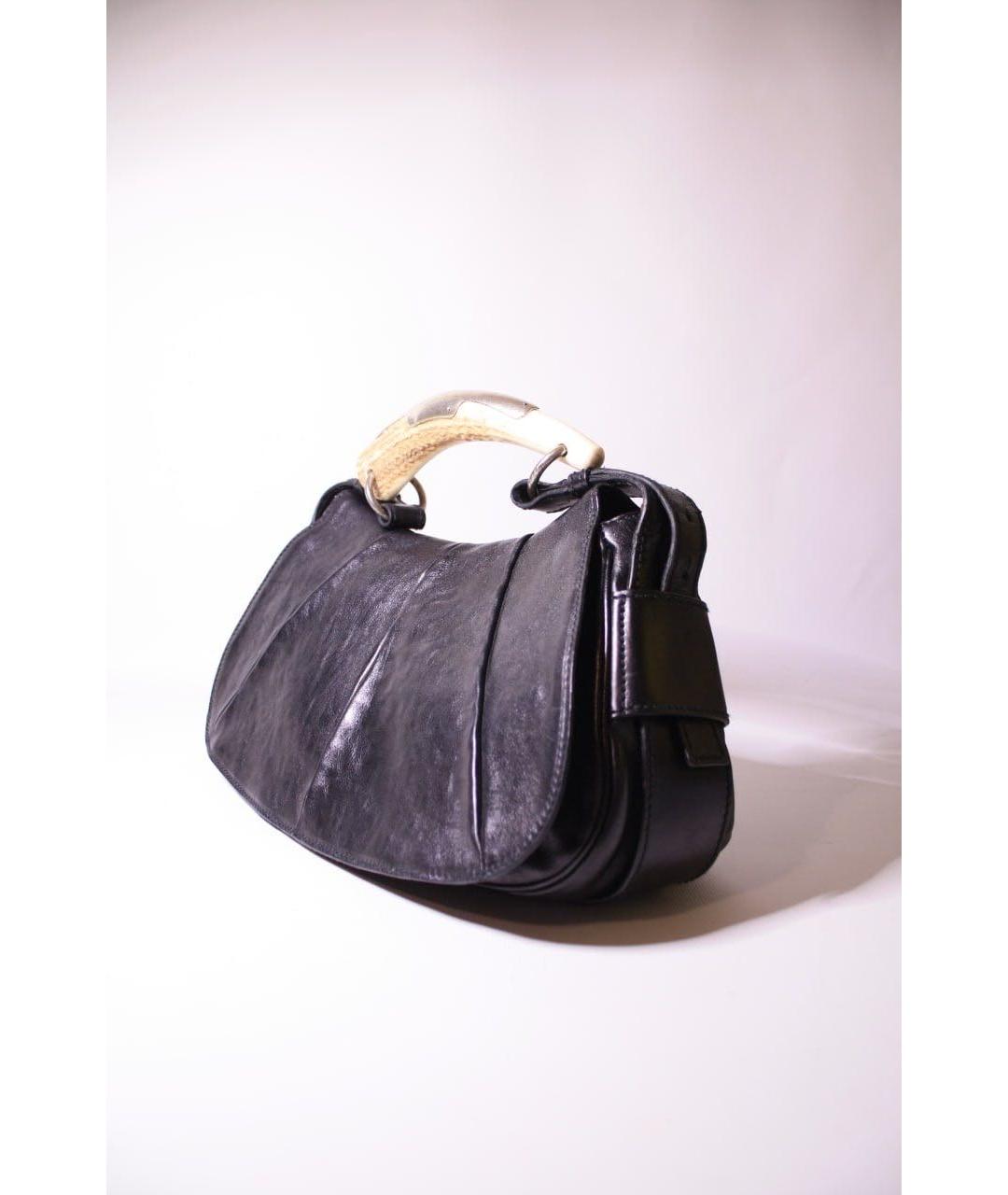 SAINT LAURENT Черная кожаная сумка тоут, фото 2