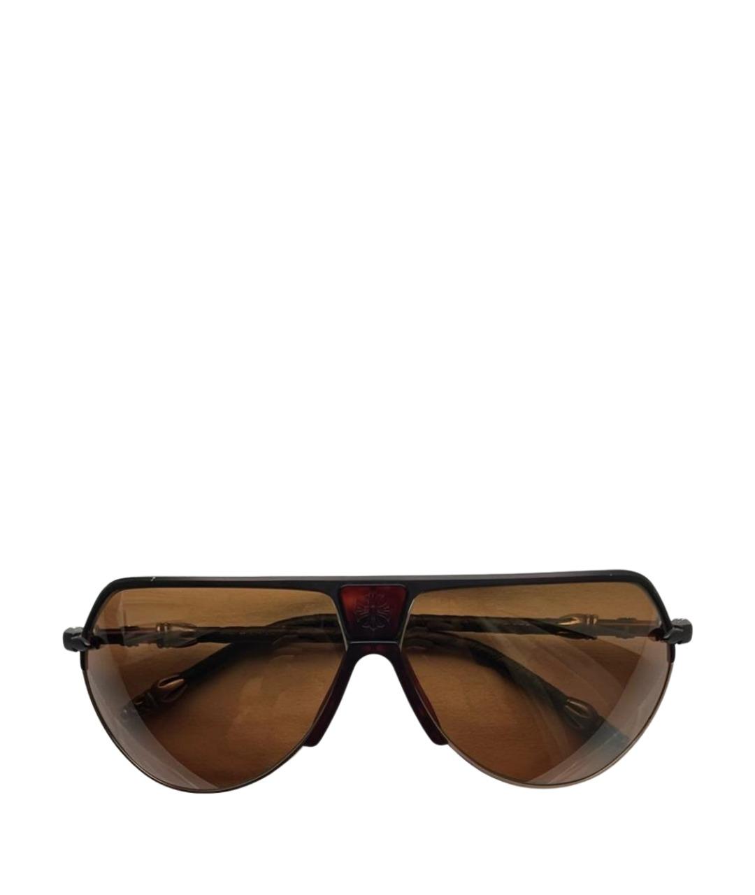 CHROME HEARTS Коричневые пластиковые солнцезащитные очки, фото 1