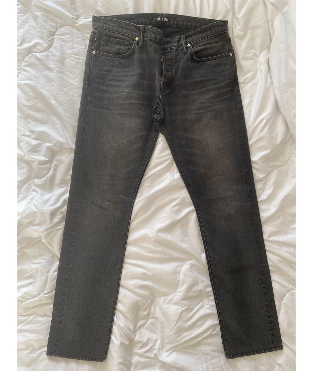 TOM FORD Черные хлопковые джинсы скинни, фото 9