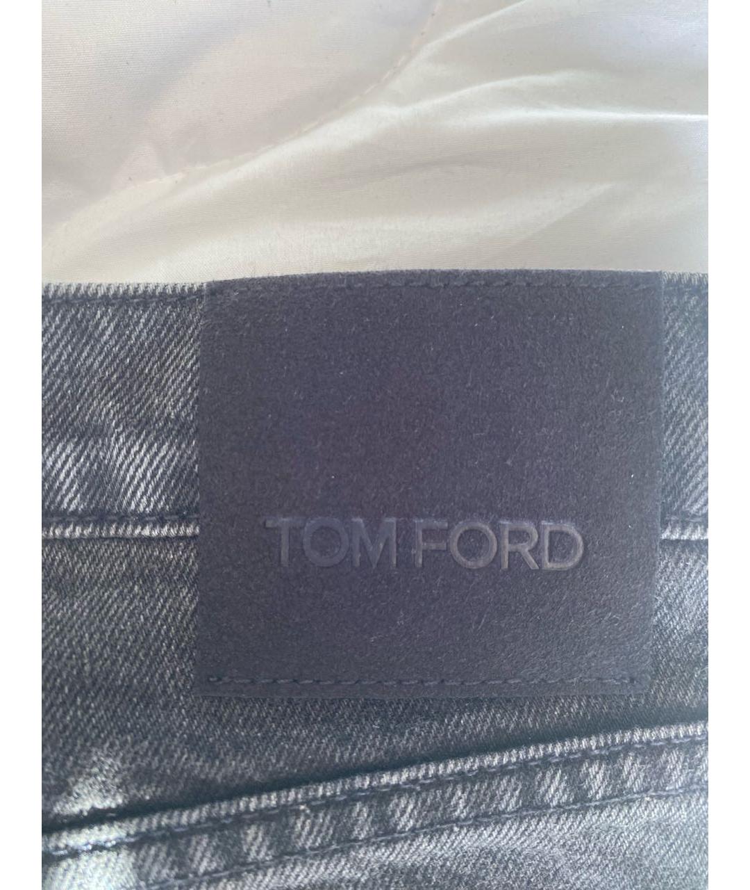 TOM FORD Черные хлопковые джинсы скинни, фото 8