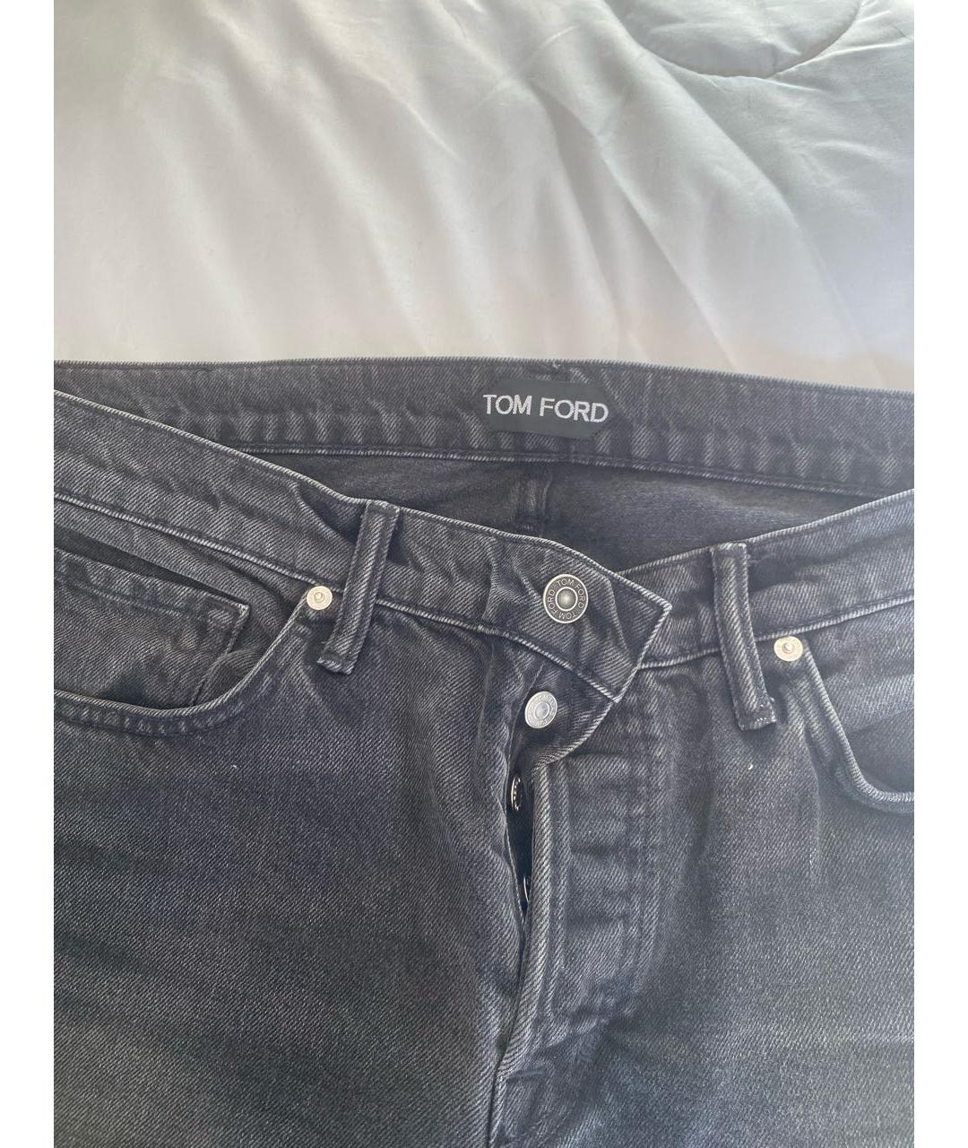 TOM FORD Черные хлопковые джинсы скинни, фото 5