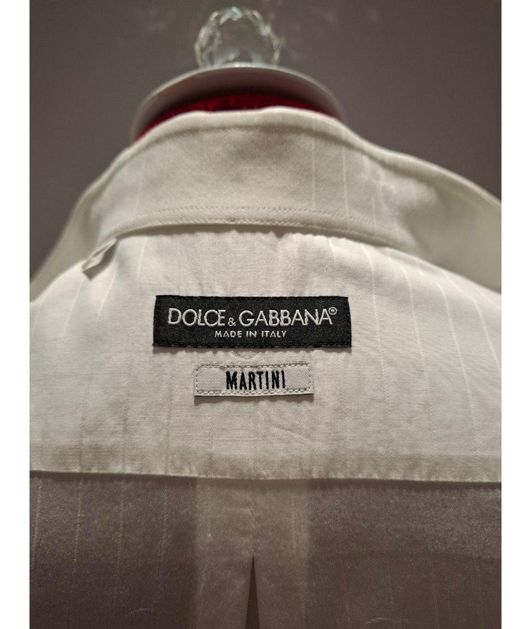 DOLCE&GABBANA Белая хлопковая классическая рубашка, фото 3