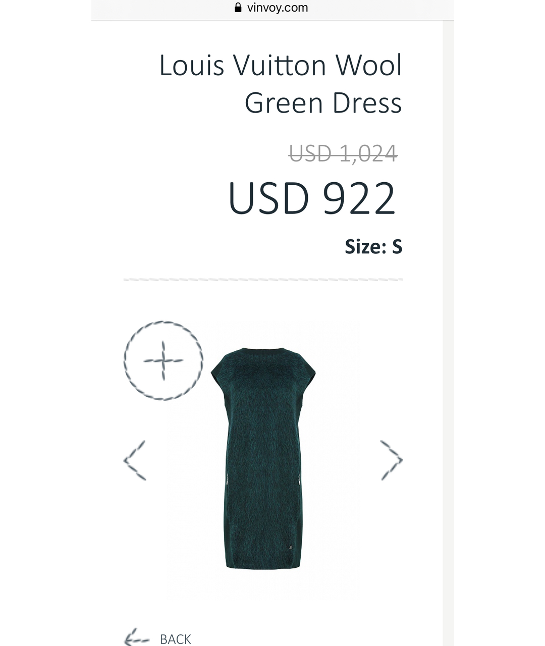 LOUIS VUITTON PRE-OWNED Зеленые шерстяное повседневное платье, фото 5