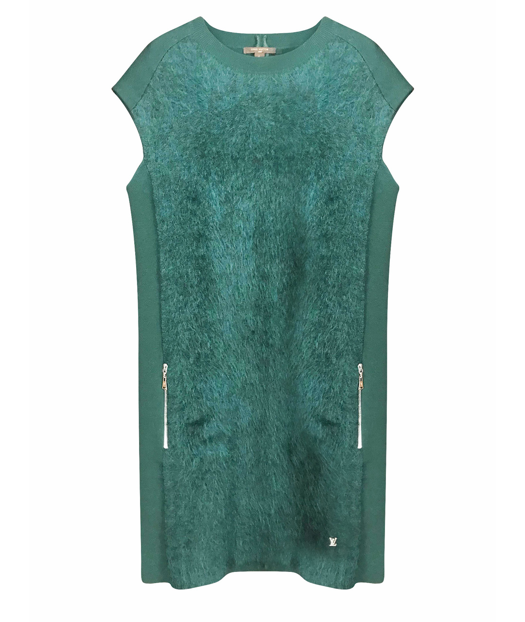 LOUIS VUITTON PRE-OWNED Зеленые шерстяное повседневное платье, фото 1