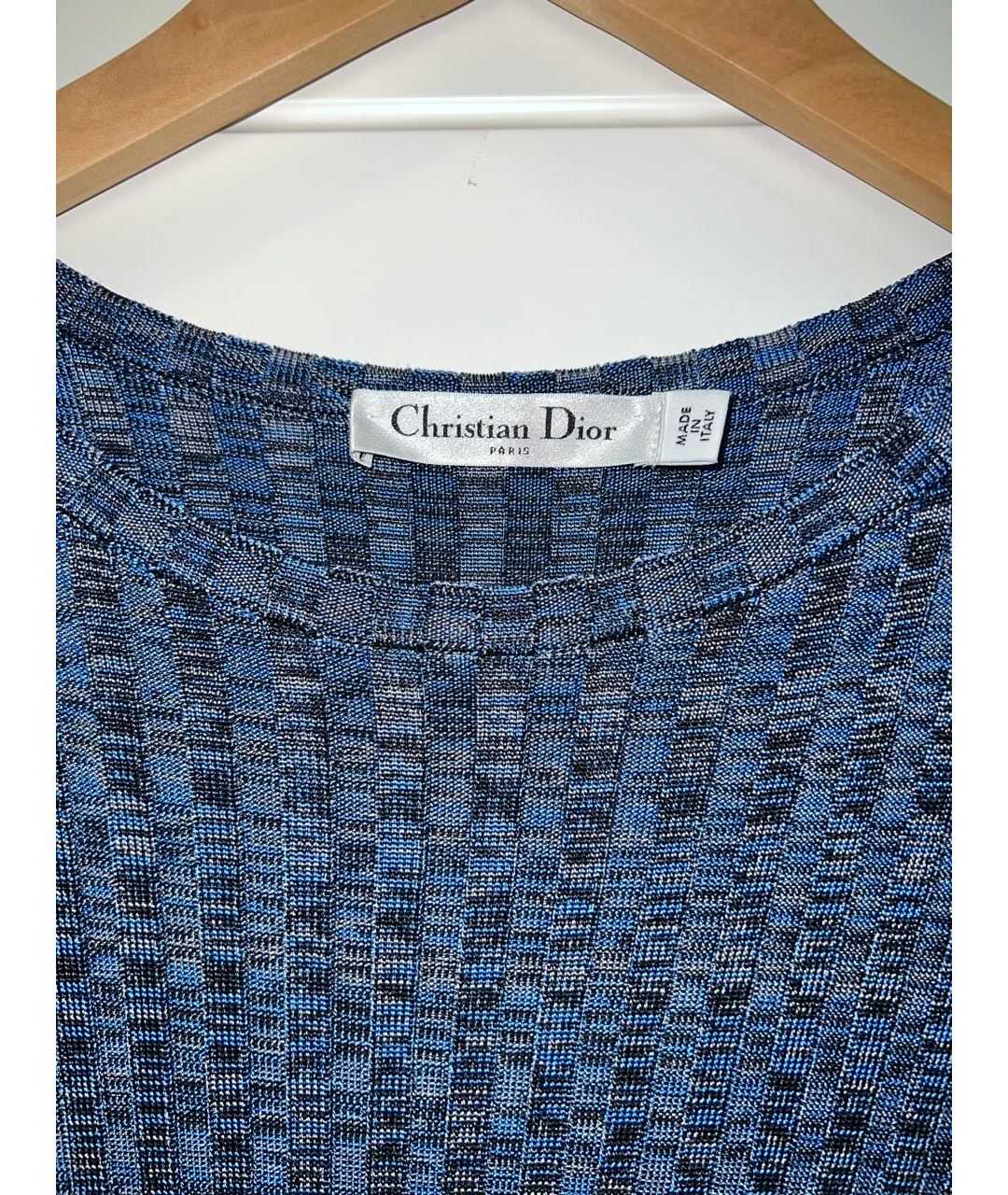 CHRISTIAN DIOR Синее коктейльное платье, фото 3