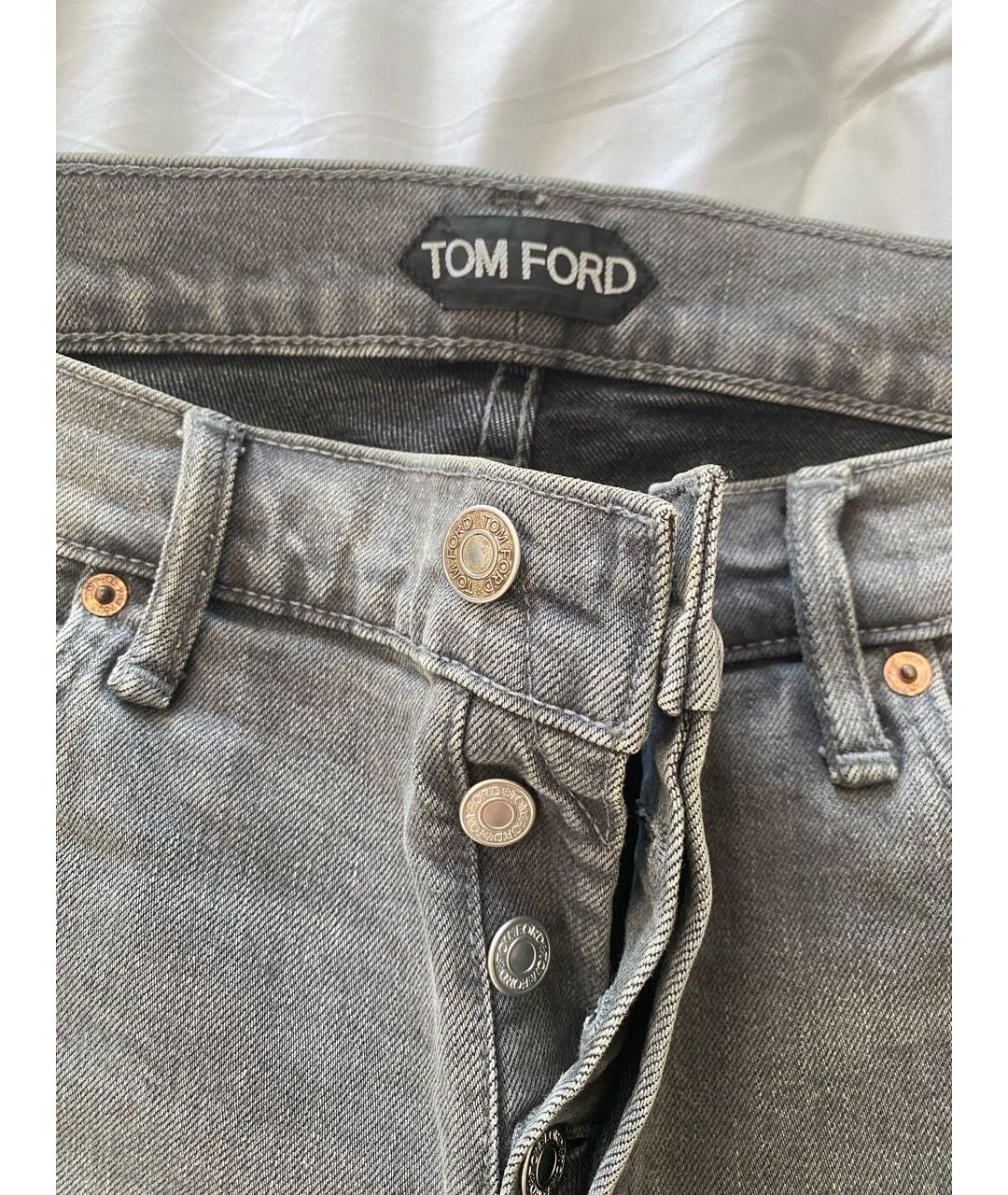 TOM FORD Антрацитовые хлопковые джинсы скинни, фото 7