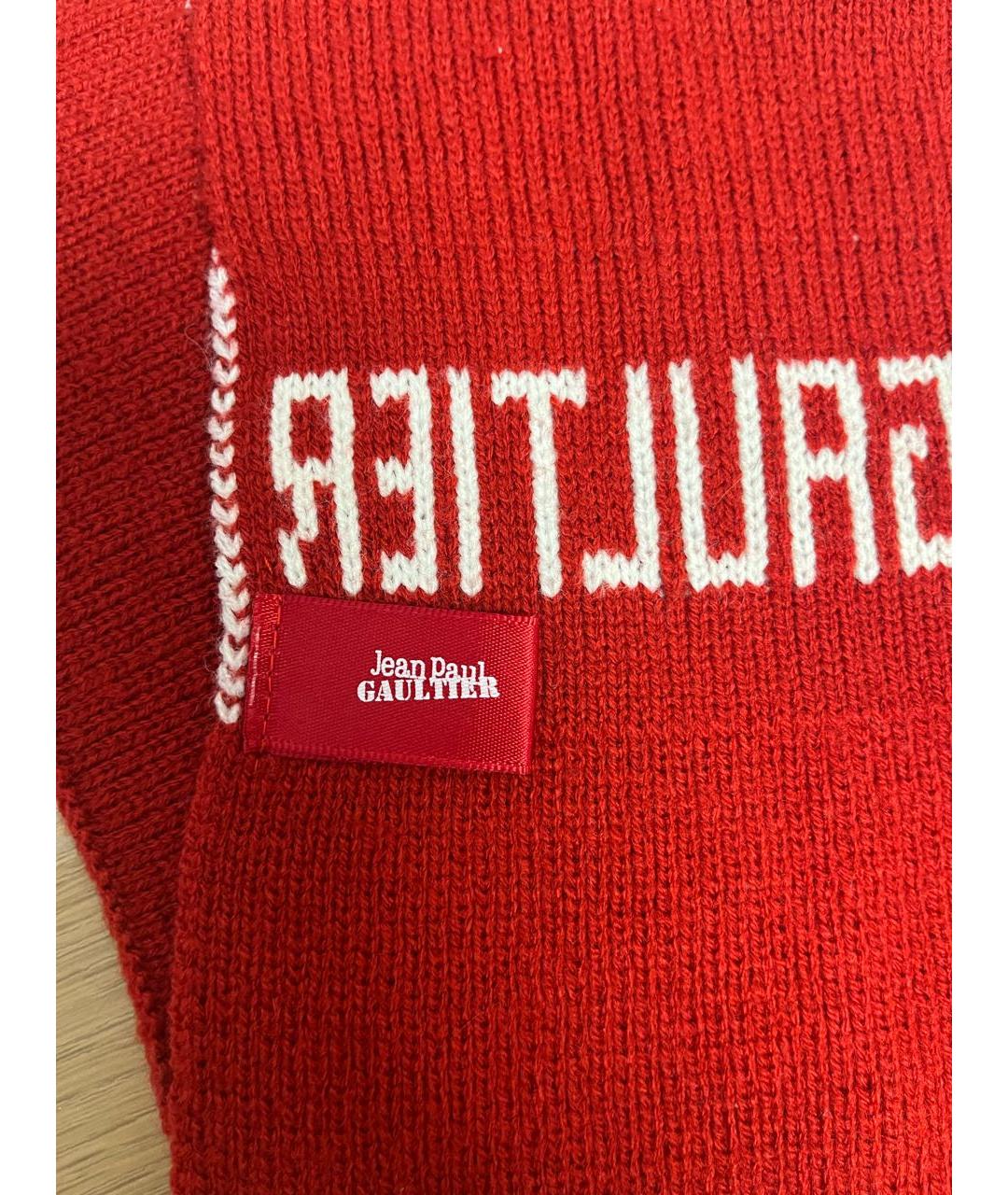 JEAN PAUL GAULTIER Красный шарф, фото 3