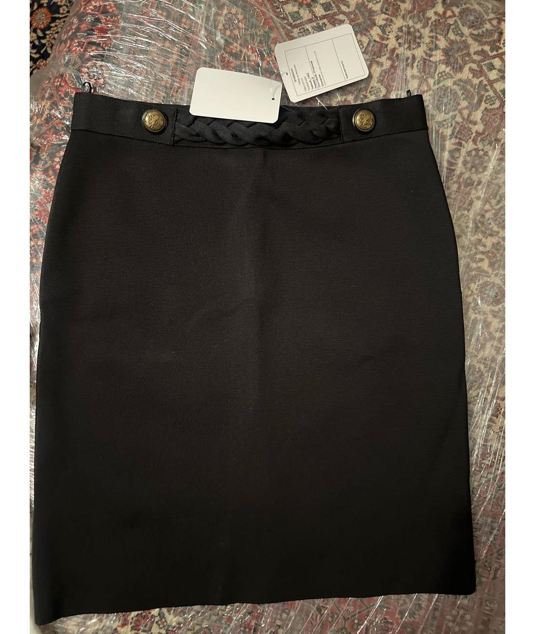 GIVENCHY Черная вискозная юбка мини, фото 5