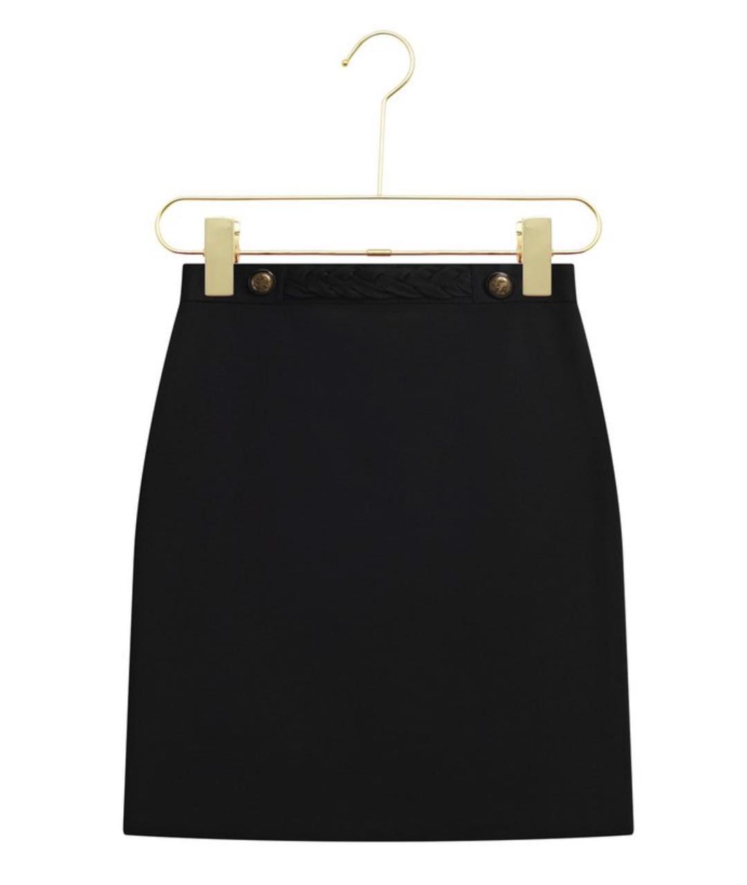 GIVENCHY Черная вискозная юбка мини, фото 6