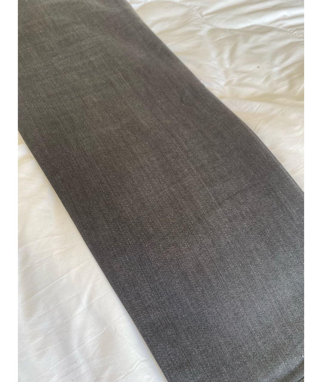 ERMENEGILDO ZEGNA XXX Черные хлопко-эластановые прямые джинсы, фото 4
