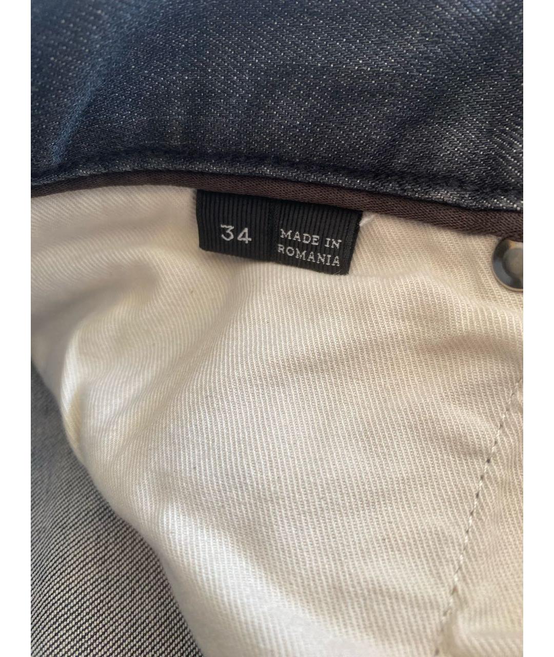 ERMENEGILDO ZEGNA XXX Черные хлопко-эластановые прямые джинсы, фото 5