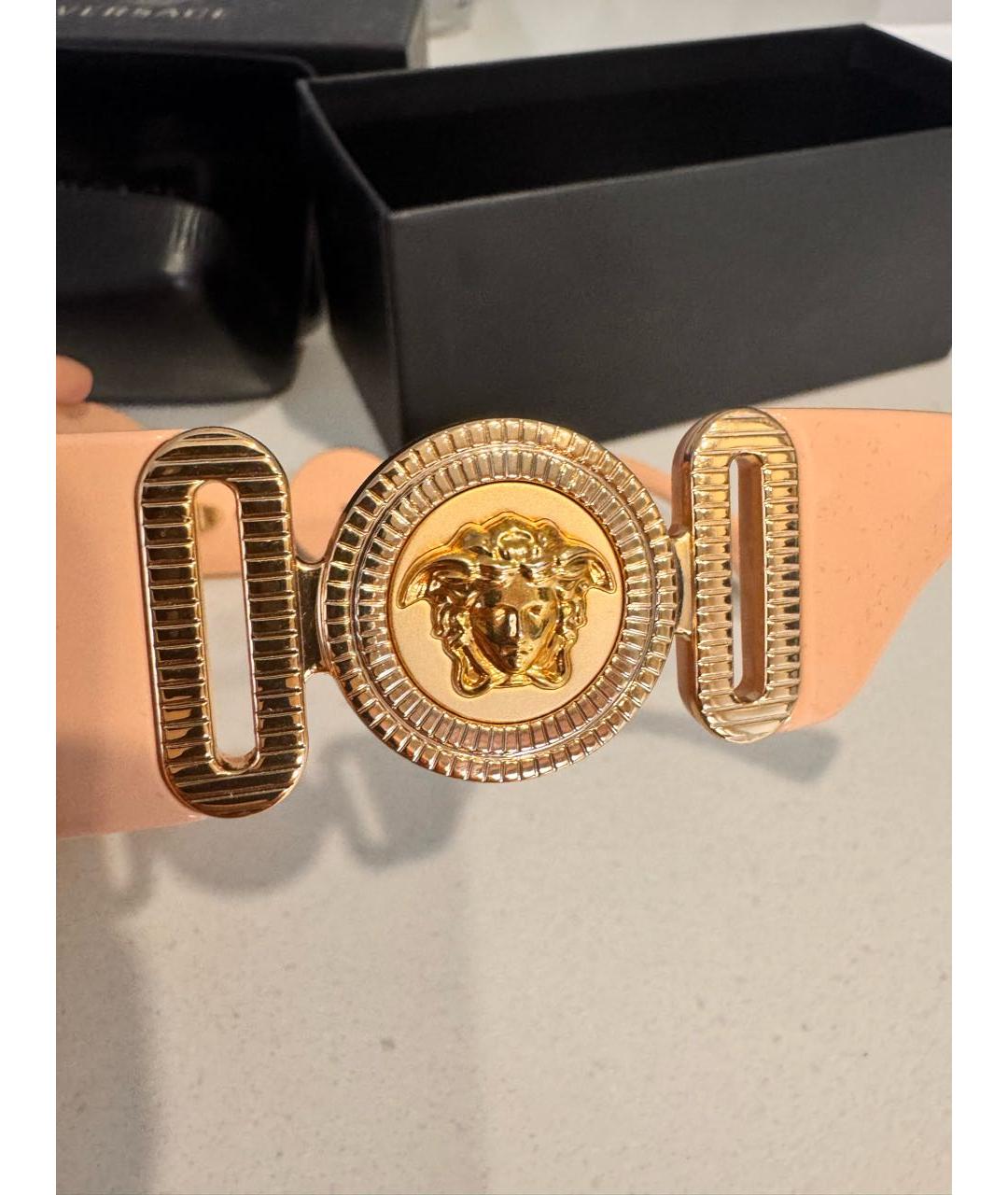VERSACE Бежевые пластиковые солнцезащитные очки, фото 3