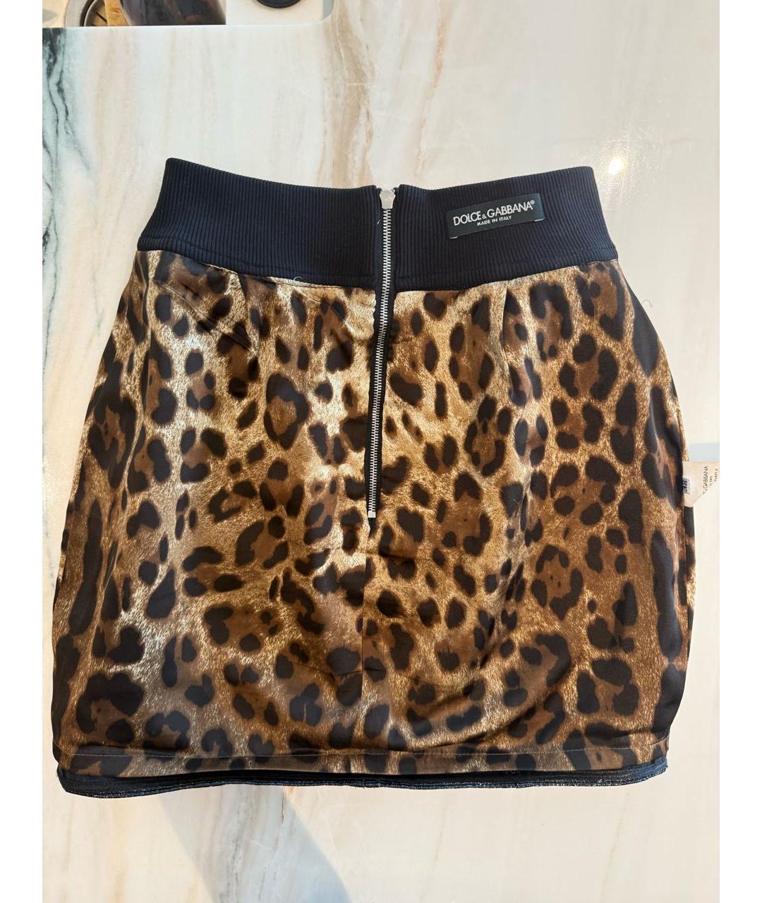 DOLCE&GABBANA Черная юбка мини, фото 3