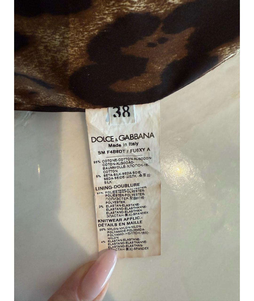 DOLCE&GABBANA Черная юбка мини, фото 4