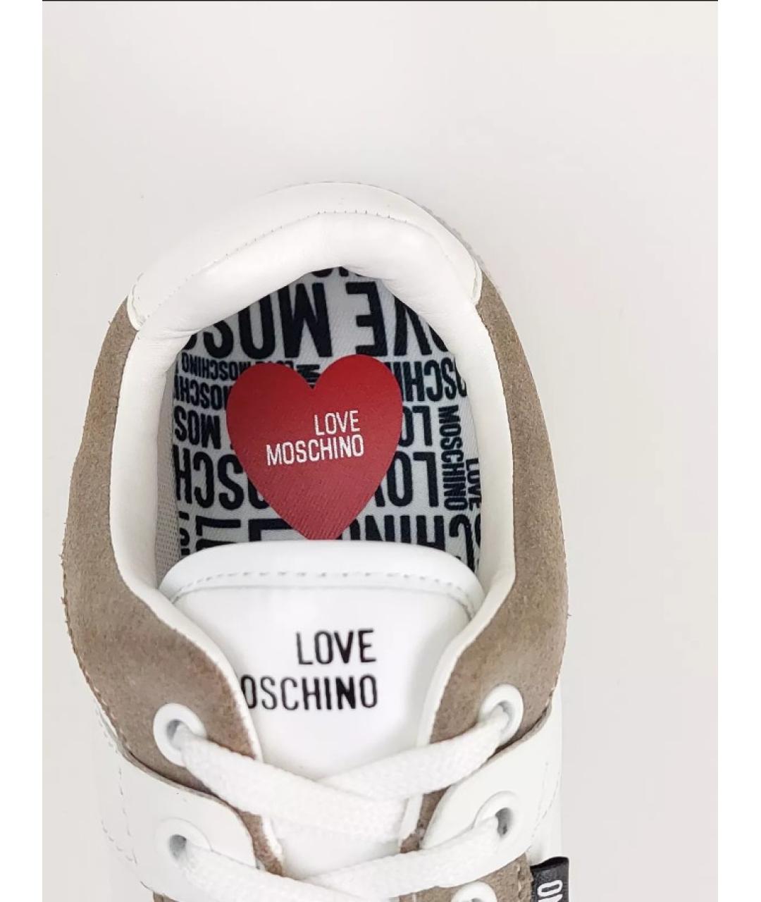 LOVE MOSCHINO Белые кроссовки, фото 4